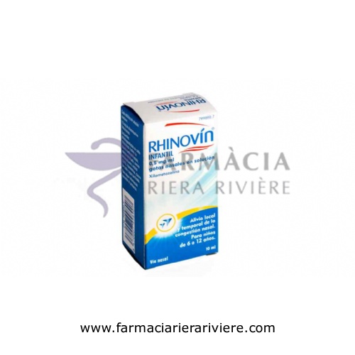 RHINOVÍN INFANTIL 0,5 MG/ML GOTAS NASALES EN SOLUCIÓN, 1 frasco de 10 ml