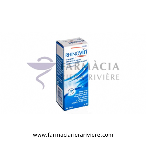 RHINOVÍN 1 MG/ML SOLUCIÓN PARA PULVERIZACIÓN NASAL, 1 frasco de 10 ml