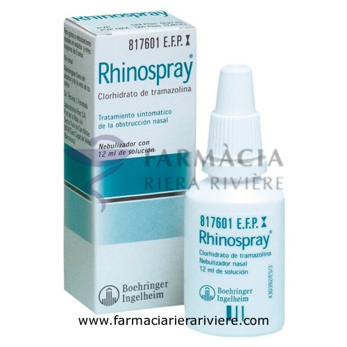 RHINOSPRAY 1,18 mg/ ml SOLUCION PARA PULVERIZACION NASAL , 1 envase pulverizador de 12 ml