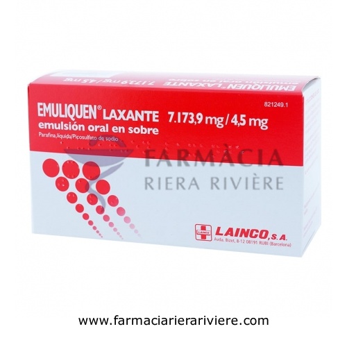EMULIQUEN LAXANTE 7.173,9 mg/4,5 mg EMULSION ORAL EN SOBRES , 10 sobres