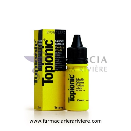 TOPIONIC 100 MG/ML SOLUCION CUTANEA, 1 frasco de 25 ml