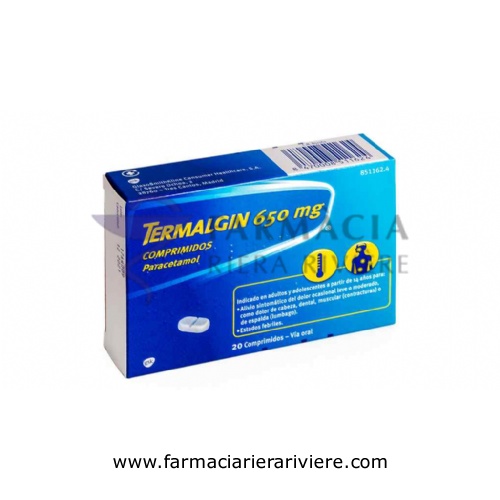 TERMALGIN 650 mg COMPRIMIDOS, 20 comprimidos
