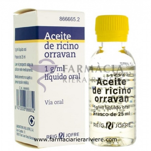 ACEITE RICINO ORRAVAN 1G/ML LIQUIDO ORAL, 1 frasco de 25 ml