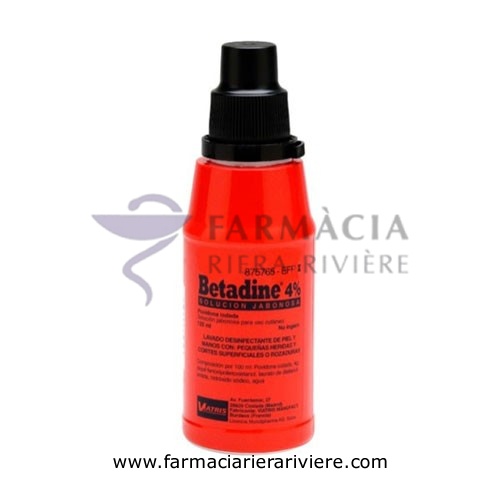 BETADINE JABONOSO 40 MG/ML SOLUCION CUTANEA, 1 frasco de 125 ml