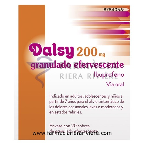 DALSY 200 mg GRANULADO EFERVESCENTE , 20 sobres
