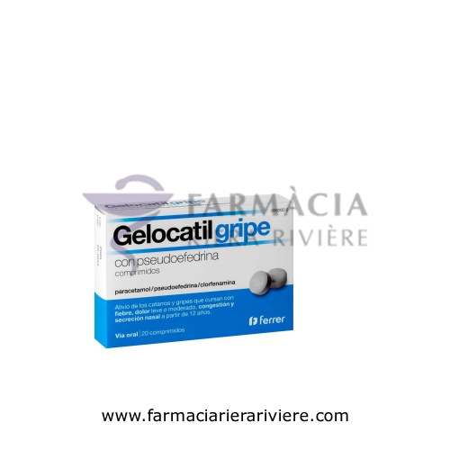 GELOCATIL GRIPE CON PSEUDOEFEDRINA COMPRIMIDOS, 20 comprimidos