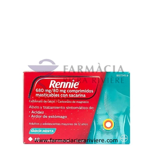 RENNIE  680 MG/80 MG COMPRIMIDOS MASTICABLES CON SACARINA , 48 comprimidos