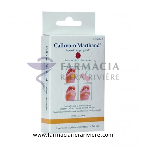 CALLÍVORO MARTHAND APÓSITO IMPREGNADO , 1 apósito de 7 x 4 cm