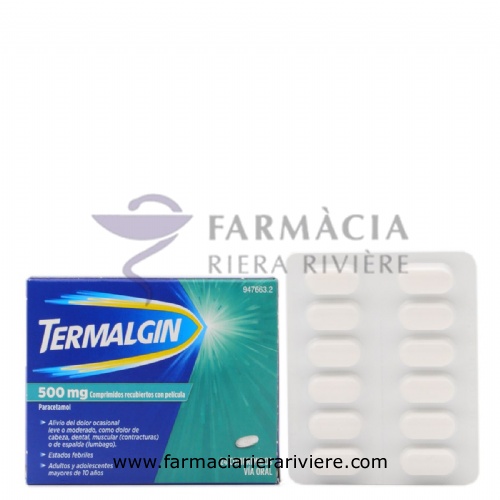 TERMALGIN 500 mg COMPRIMIDOS RECUBIERTOS CON PELICULA , 24 comprimidos
