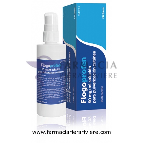 FLOGOPROFEN 50 mg/ml SOLUCION PARA PULVERIZACION CUTANEA , 1 frasco de 100 ml