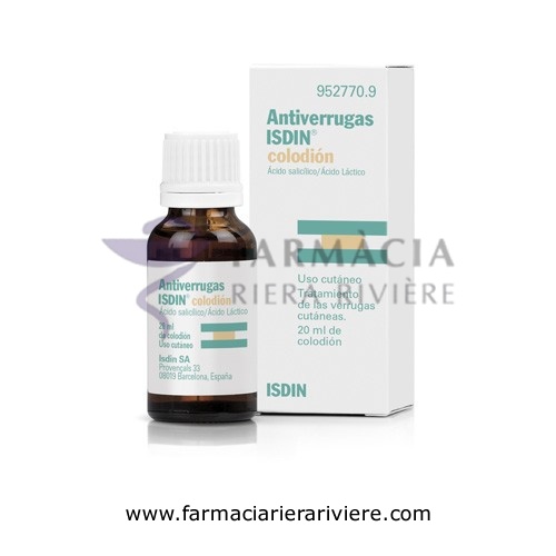 ANTIVERRUGAS ISDIN COLODION , 1 frasco de 20 ml
