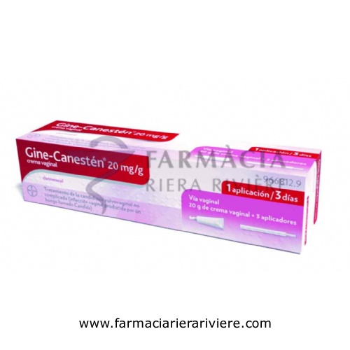 GINE-CANESTEN 20 mg/g CREMA VAGINAL , 1 tubo de 20 g