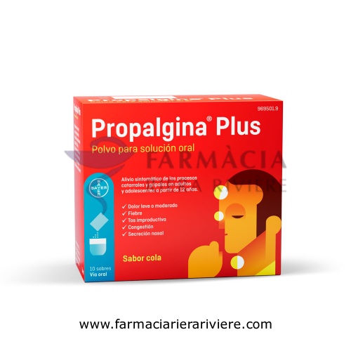 PROPALGINA PLUS POLVO PARA SOLUCIÓN ORAL, 10 sobres