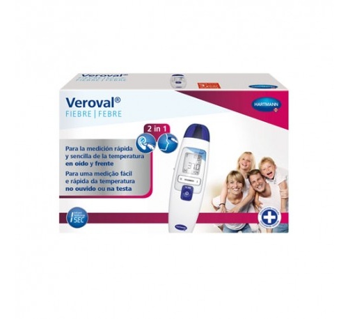 Veroval Fiebre 2 en 1 Termómetro Infrarrojo Oído y Frente