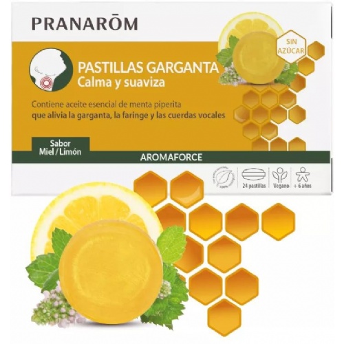 Aromaforce 24 Pastillas Garganta Sabor Miel Limón