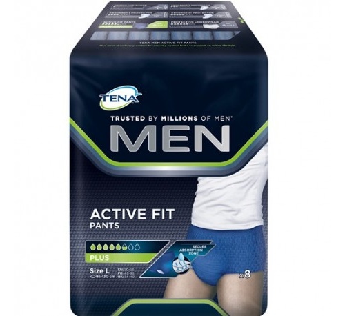 Tena Men Active Fit Pants Talla L 8 uds