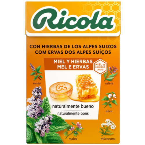 Ricola Caramelos Sin Azúcar Sabor Miel y Hierbas