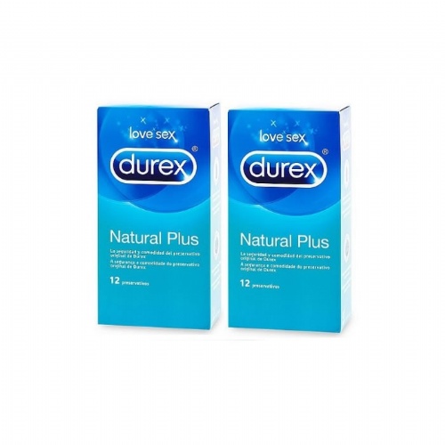 Durex natural plus preservativos 12 preservativos 2 cajas - preservativos