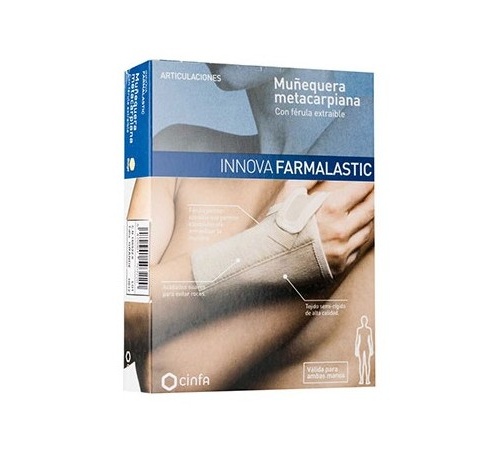 Muñequera palmar farmalastic compression tech 1 unidad talla pequeña color beige - farmalastic compr