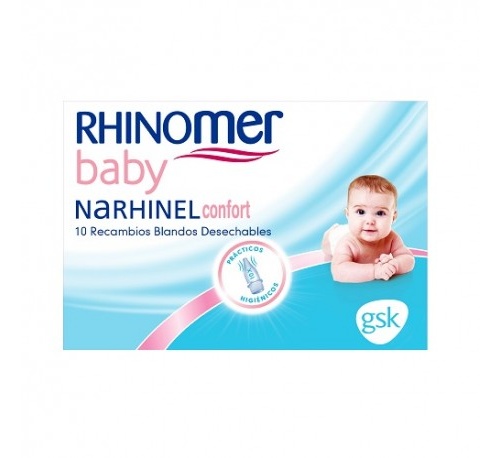 Aspirador nasal rhinomer baby 10 recambios blandos desechables