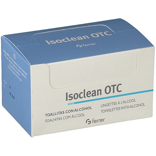 Isoclean otc toallitas - alcohol isopropilico al 70% (50 toallitas)
