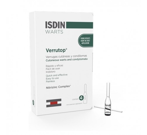 Verrutop Isdin 4 ampollas 0,10 ml