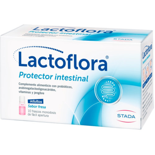 Lactoflora Protector Intestinal Adulto 10 frascos monodosis sabor fresa