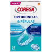Corega Ortodoncias & Férulas  36 tabletas limpiadoras