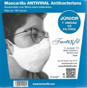 Mascarilla Antiviral Junior Marino Algodón Fantexfil