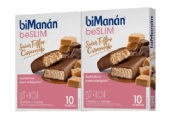 Bimanan beSlim Barritas Toffee-Caramelo duplo 2 x 10 barritas