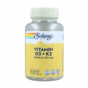 Vitamina d3 & k2 120 vegcaps solaray