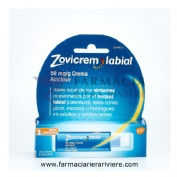 ZOVICREM LABIAL 50 mg/g CREMA, 1 frasco de 2 g