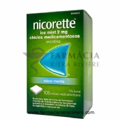 NICORETTE ICE MINT 2 mg CHICLES MEDICAMENTOSOS, 105 chicles