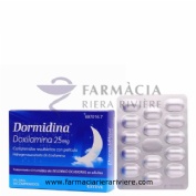 DORMIDINA DOXILAMINA 25 mg COMPRIMIDOS RECUBIERTOS CON PELICULA , 14 comprimidos