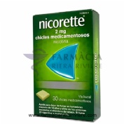 NICORETTE 2 mg CHICLES MEDICAMENTOSOS, 30 chicles