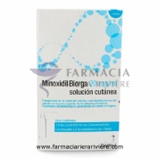 MINOXIDIL BIORGA 20 MG/ML SOLUCION CUTANEA , 3 frascos de 60 ml y 3 accionadores con boquilla y 2 ac