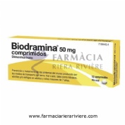 BIODRAMINA 50 mg COMPRIMIDOS , 12 comprimidos