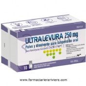 ULTRA-LEVURA 250 MG POLVO Y DISOLVENTE PARA SUSPENSION ORAL, 10 frascos