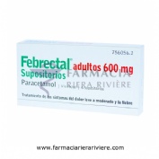 FEBRECTAL ADULTOS 600 MG SUPOSITORIOS , 6 supositorios