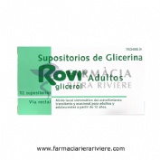 SUPOSITORIOS DE GLICERINA ROVI ADULTOS, 12 supositorios