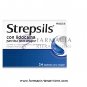 STREPSILS CON LIDOCAINA PASTILLAS PARA CHUPAR , 24 pastillas