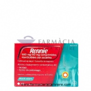 RENNIE  680 MG/80 MG COMPRIMIDOS MASTICABLES CON SACARINA , 48 comprimidos