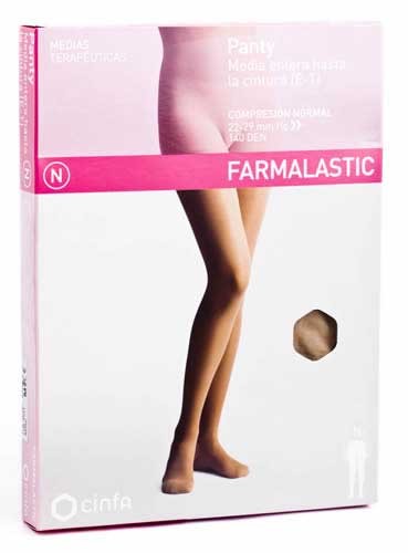 Panty (e-t) compresion normal - farmalastic (1 unidad talla reina plus color beige)