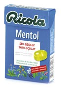 Caram ricola mentol s/a 50 g