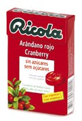 Ricola caramelos sin azucar  1 envase 50 g sabor arandano