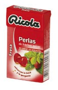 Ricola perlas sin azucar  1 envases 25 g sabor fresa